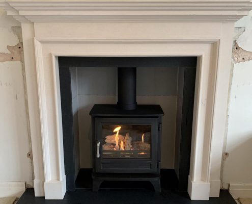 Fireplace and stove installation
