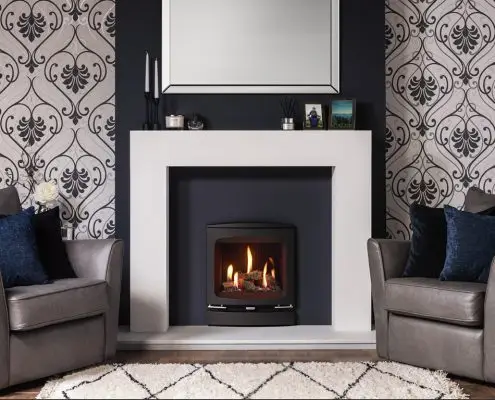 Gazco Logic HE CF Coal effect with Vogue Complete Front