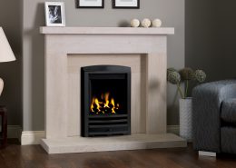 Focus Fireplaces - PARAGON ONE COAL BLACK CAST FASCIA IN BECKFORD PL