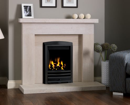 Focus Fireplaces - PARAGON ONE COAL BLACK CAST FASCIA IN BECKFORD PL