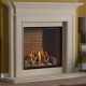 Infinity 800HD UBL Red Brick Liners Walnut logs Stapleton Surround - Focus Fireplaces