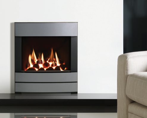 Focus Fireplaces - Logic HE™ Progress white coal fuel bed