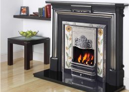 Cast Tec Limerick Cast Iron Mantel with Fully Polished Oxford Insert