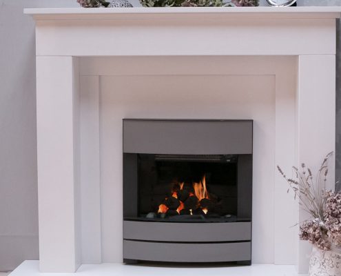 Findley House Isabella - Ivory White Micromarble fireplace
