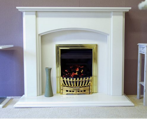 Findley House Charlotte - Rigel micromarble fireplace