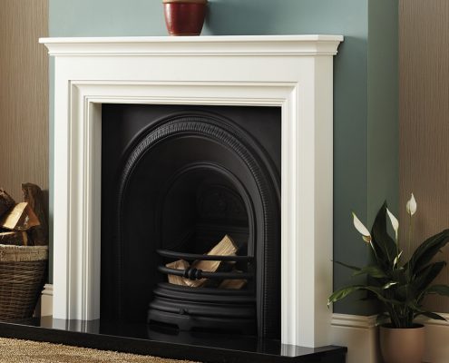 Focus Emmerdale Antique White wooden fireplace