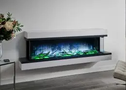 Flamerite Exo 1500 electric modular suite with logs