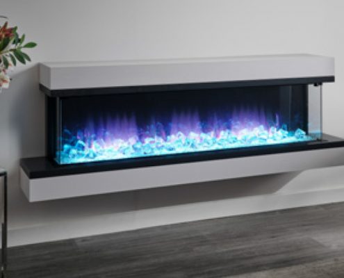 Flamerite Exo 1500 electric modular suite with Crystals