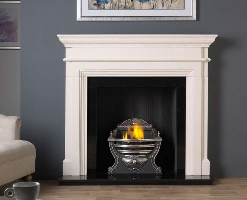 The Penman Collection -Teramo Agean Limestone fireplace