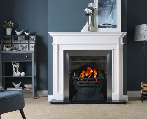 The Penman Collection - Aversa Agean Limestone fireplace