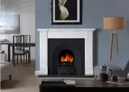 The Penman Collection -Velletri Clara Pura natural marble fireplace