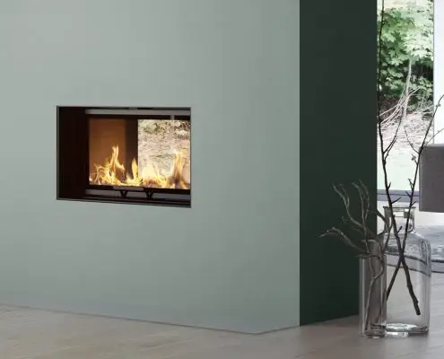 Rais Visio 2:1 wood burning inset fire