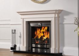 Stovax Sandringham in Natural Limestone with Kensington Polished insert also from Stovax