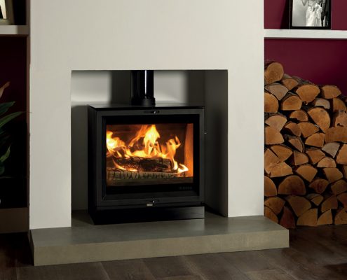Stovax View 5 Wide woodburner Stove with optional glass top plate