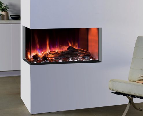 eReflex 70W Outset Electric Fire with Log & Pebble fuel effects