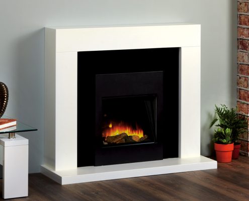 Focus Phillipa electric suite featuring Focusflame 400 Electric Fire