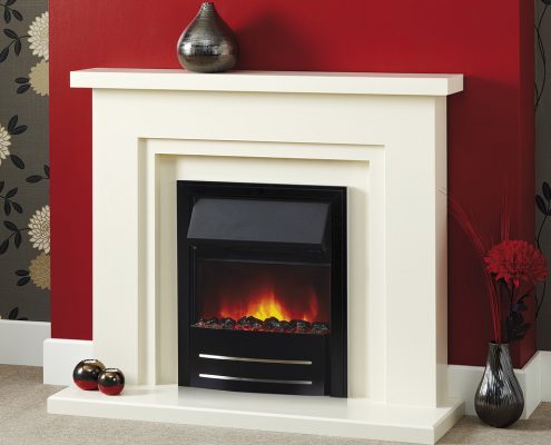Focus Vienna electric suite featuring Focusflame Black Chic fire