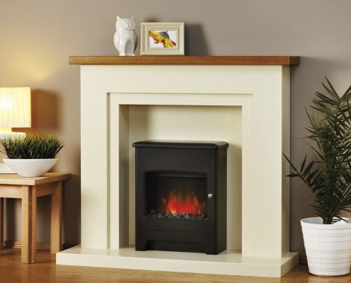 Focus Vienna electric suite featuring Clive Stove in Black Finish