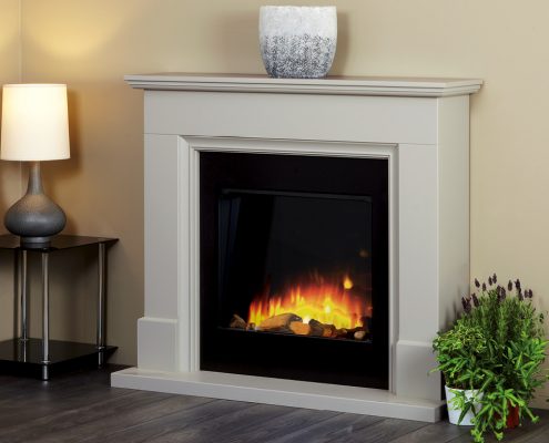 Focus Danielle electric suite featuring Focusflame 600 Electric Fire