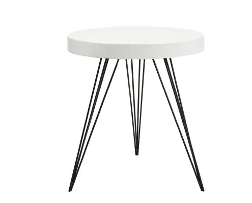 Där Sibford Round Table Gloss White Top