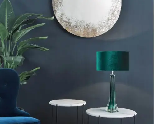 Där Azzate Round Coffee Table White Marble Effect