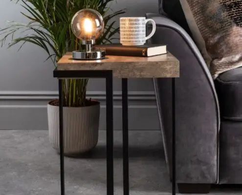 Där Royan Square Table Concrete Effect