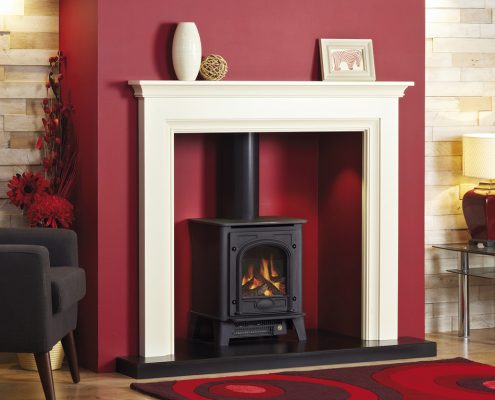 Focus Fireplaces Leicester - painted surround in Soft Cream Finish