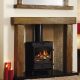 Focus Fireplaces Beamish - Aged Oak in a Medium Finish and Beamish Mirror Aged Oak in a Medium Finish