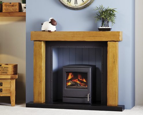 Focus Fireplaces Beamish - Rustic Oak in a Light/Medium Finish