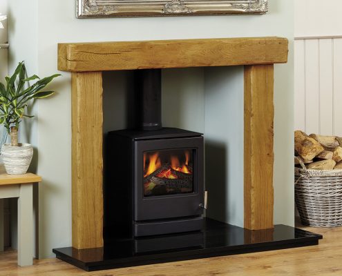 Focus Fireplaces Barlby - Rustic Oak in a Light/Medium Finish
