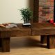 Focus Fireplaces solid beam coffee table Aged Oak in a Medium/Dark Finish (very heavy)