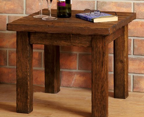 Focus Fireplaces side table Aged Oak in a Medium Finish