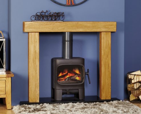 Focuscast Barlby in a Smooth Pale Oak Finish - Non-Combustable Beam