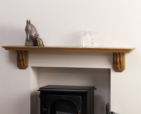 Focus Fireplaces Vyner Shelf - Light/Medium Oak