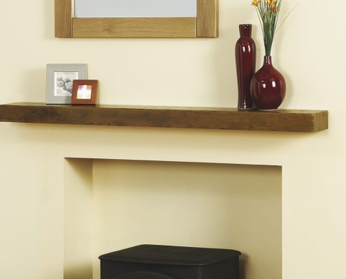 Focus Fireplaces Standard Shelf - Rustic Oak in a Medium Finish