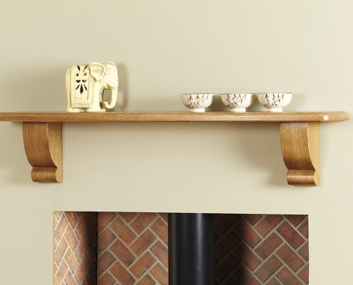 Focus Fireplaces Traditional Shelf - Waxed Oak