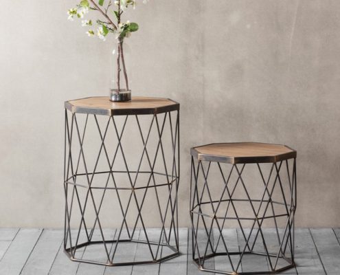 Gallery Direct Marshal Side Table (Set of 2) W385 x D385 x H600mm