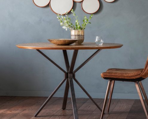Gallery Direct Barnes Round Dining TableW1100 x D1100 x H760mm