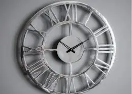 Gallery Direct Pavia Large Wall Clock Polished Aluminium W585 x D45 x H585mm