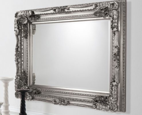 Gallery direct Carved Louis Mirror Silver