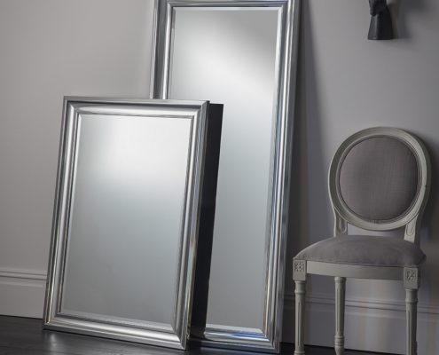 Gallery Direct Bowen Leaner Mirrors in Chrome