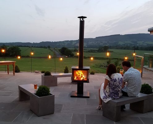 Legend Fires Garden Cube - Wood burning outdoor patio and garden heater