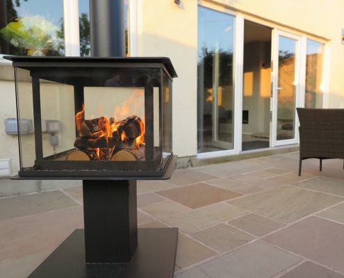 Legend Fires Garden Cube - Wood burning outdoor patio and garden heater