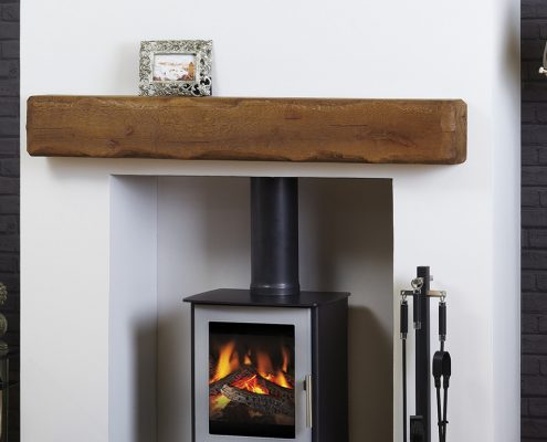 Focus Fireplaces Great Beam - Aged Oak in a Medium Finish