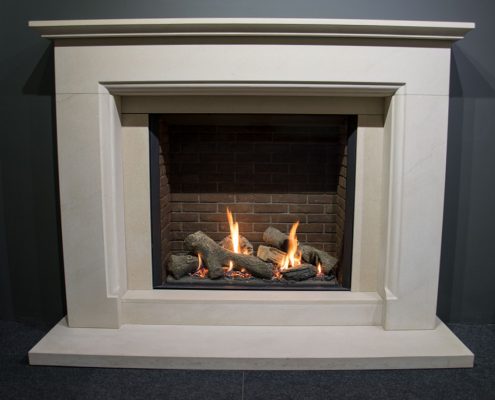 Natura Fireplaces Derby in New Stone Limestone