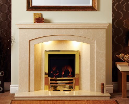 Natura Fireplaces Howden in Cimabue Micro Marble