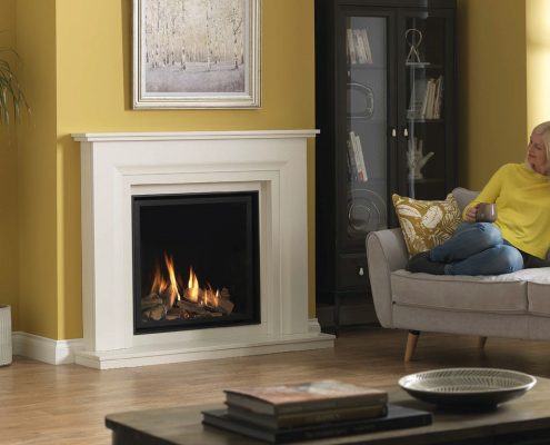 Wildfire Ravel 750 Glass Fronted Gas Fire (Valentia Suite) Micro marble