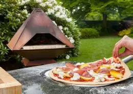 Mi-Flues Aduro Prisma Pizza Oven & Outdoor Fireplace in Corteen Steel