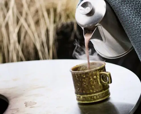 RAIS Circle Outdoor Fireplace - Combined grill and fire bowl Circle in corten steel