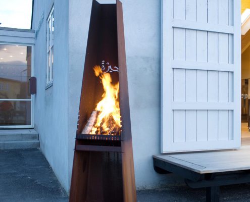 Rais Gizeh - outdoor fireplace or BBQ in Corten Steel